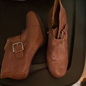 Brown Buckle Ankle Boots Aerosole